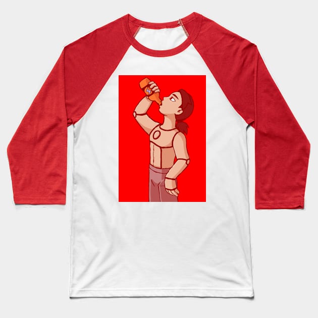 Marcus Drink Baseball T-Shirt by Firestorm Fox